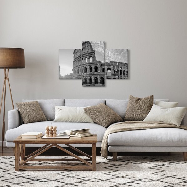 Slika - Koloseum u Rimu, crno-bijelo (90x60 cm)