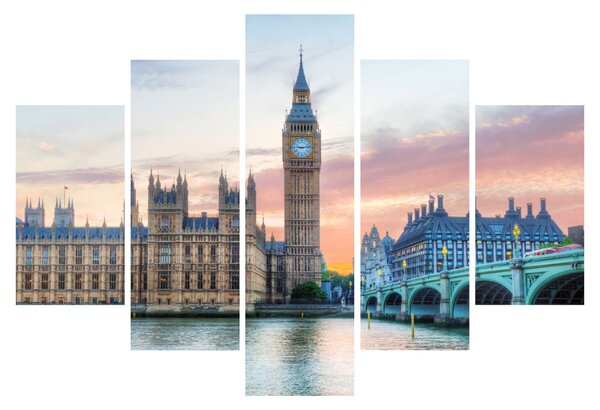 Slika - London u pastelnim bojama (150x105 cm)