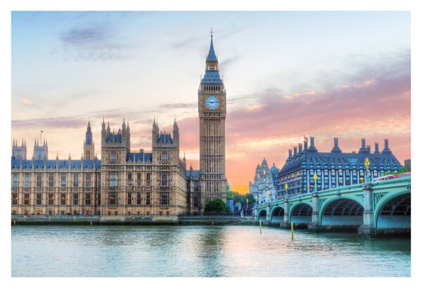 Slika - London u pastelnim bojama (90x60 cm)