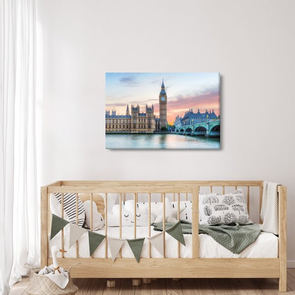 Slika - London u pastelnim bojama (90x60 cm)