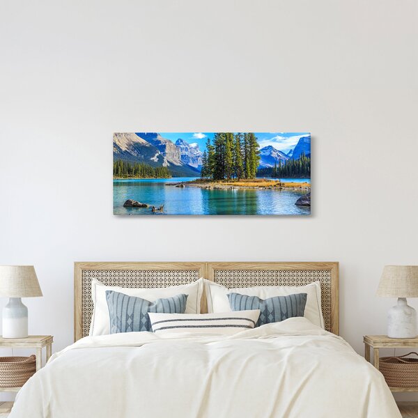 Slika - Planinski krajolik s rijekom (120x50 cm)