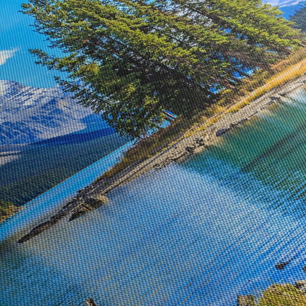 Slika - Planinski krajolik s rijekom (150x105 cm)