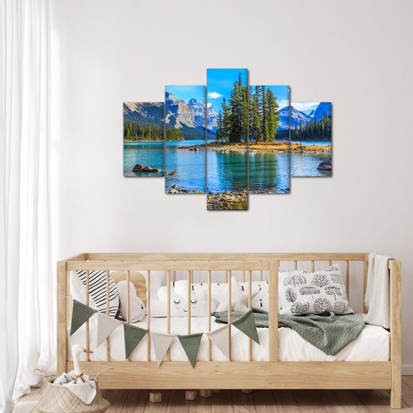 Slika - Planinski krajolik s rijekom (150x105 cm)