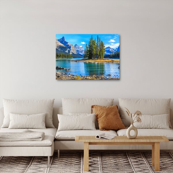 Slika - Planinski krajolik s rijekom (70x50 cm)