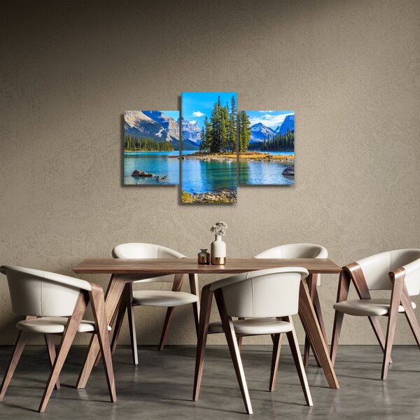 Slika - Planinski krajolik s rijekom (90x60 cm)