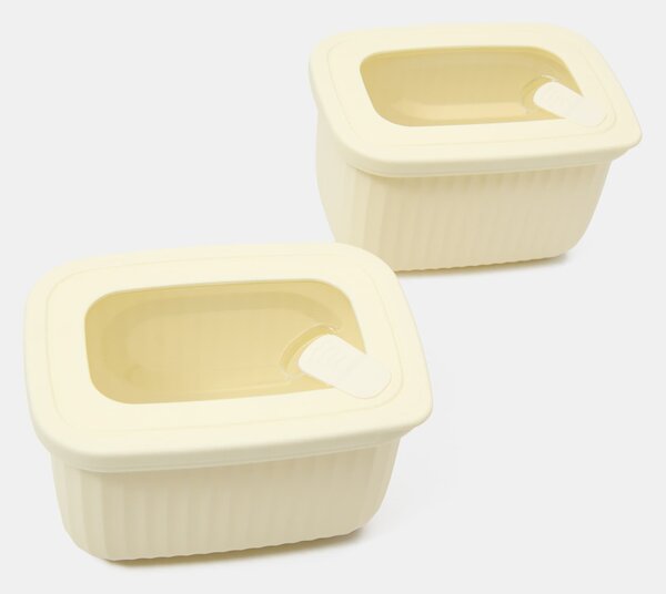 Sinsay - Rebraste posude za hranu s prozirnim poklopcima 2 pack