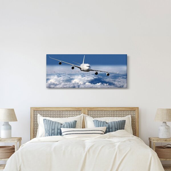 Slika - Avion u oblacima (120x50 cm)