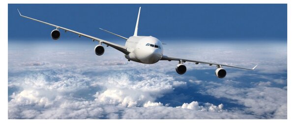 Slika - Avion u oblacima (120x50 cm)