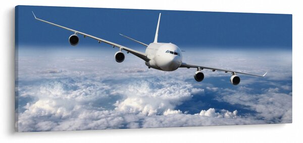 Slika - Avion u oblacima (120x50 cm)