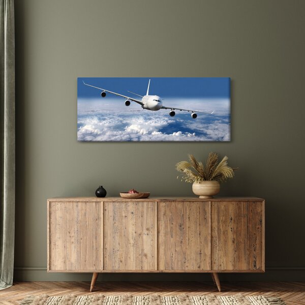 Slika - Avion u oblacima (120x50 cm)