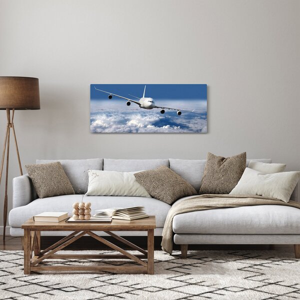 Slika - Avion u oblacima (120x50 cm)