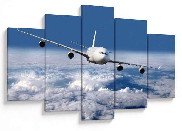 Slika - Avion u oblacima (150x105 cm)