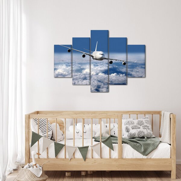 Slika - Avion u oblacima (150x105 cm)