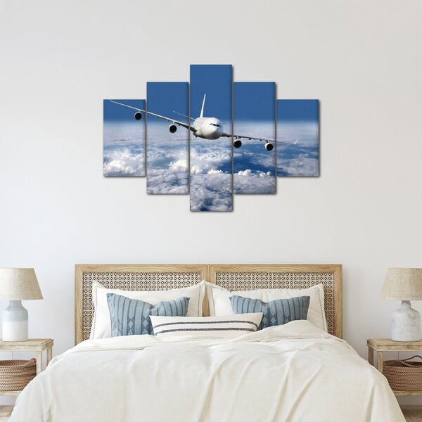 Slika - Avion u oblacima (150x105 cm)