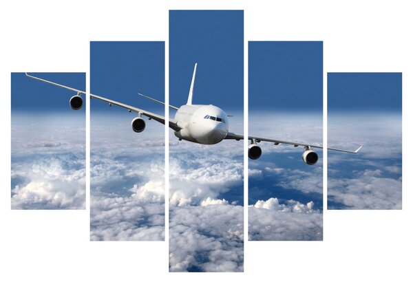 Slika - Avion u oblacima (150x105 cm)