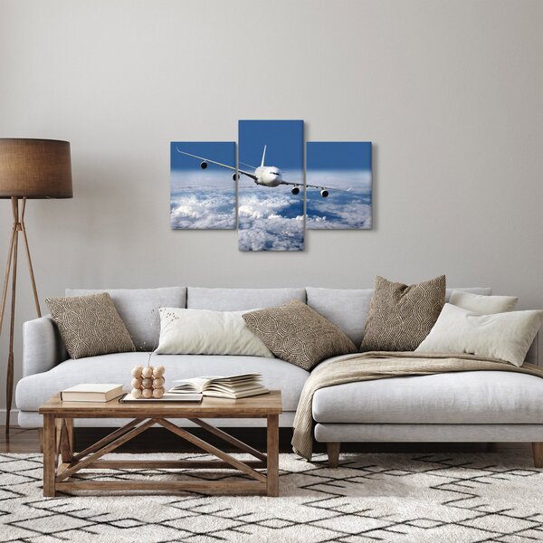 Slika - Avion u oblacima (90x60 cm)