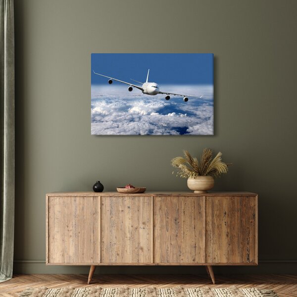 Slika - Avion u oblacima (90x60 cm)