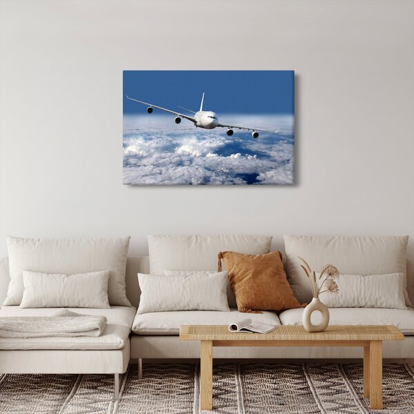 Slika - Avion u oblacima (90x60 cm)