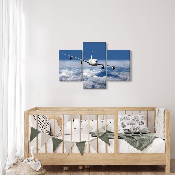 Slika - Avion u oblacima (90x60 cm)