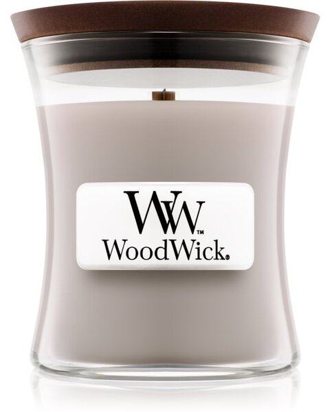 Woodwick Wood Smoke mirisna svijeća s drvenim fitiljem 85 g