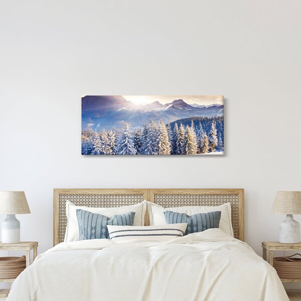 Slika - Planinski krajolik zimi (120x50 cm)