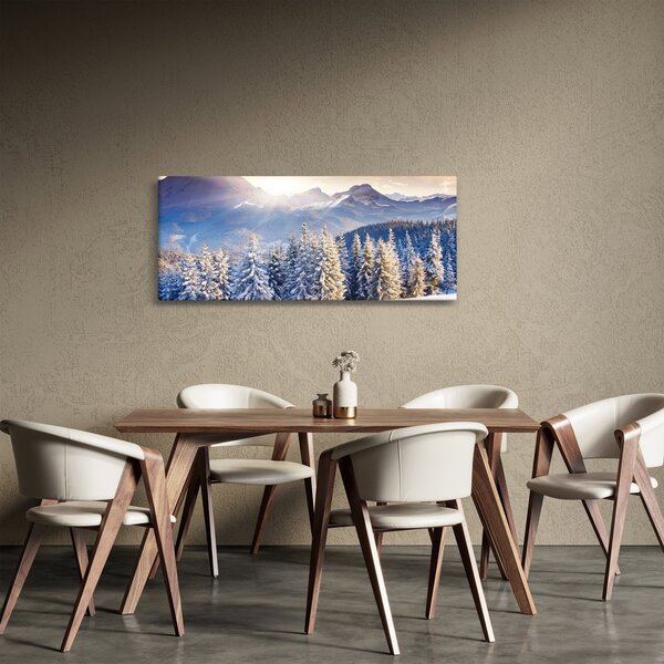 Slika - Planinski krajolik zimi (120x50 cm)