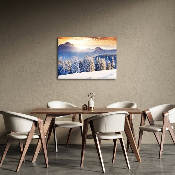 Slika - Planinski krajolik zimi (70x50 cm)