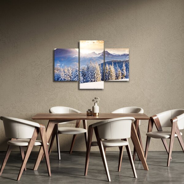 Slika - Planinski krajolik zimi (90x60 cm)