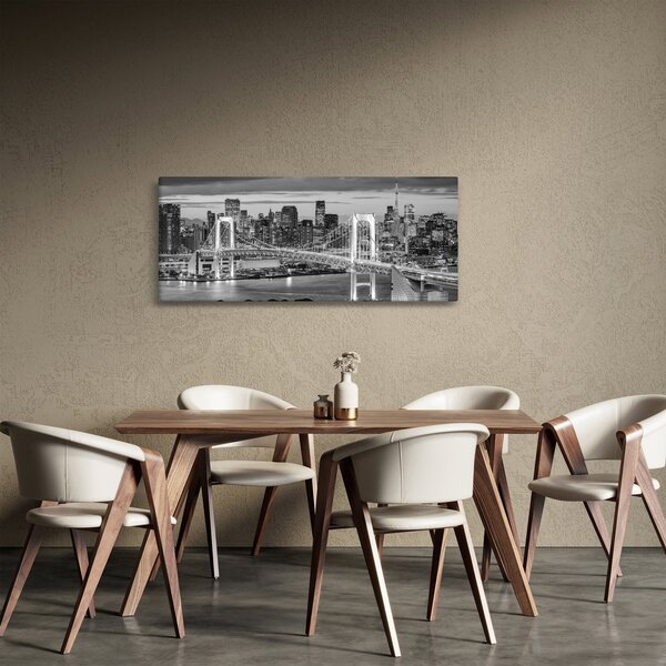 Slika - Crno bijeli veliki grad (120x50 cm)