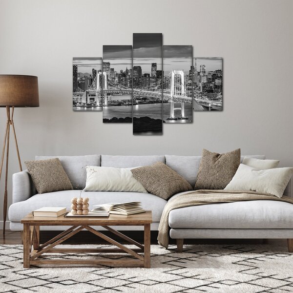 Slika - Crno bijeli veliki grad (150x105 cm)