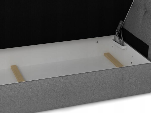 Bračni krevet Boxspring 140x200 cm Waller (s podnicom i madracem) (siva)