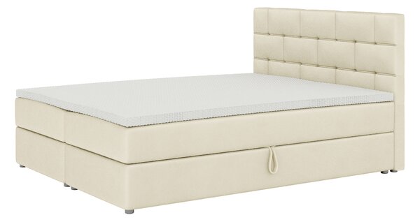 Bračni krevet Boxspring 160x200 cm Waller (bež) (s podnicom a madracem)