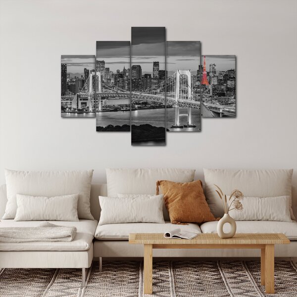 Slika - Veliki grad s crvenim tornjem (150x105 cm)