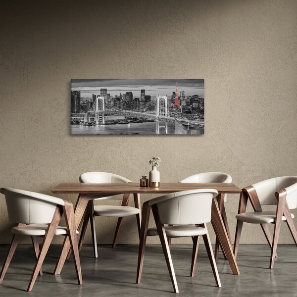 Slika - Veliki grad s crvenim tornjem (120x50 cm)
