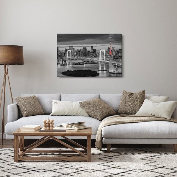 Slika - Veliki grad s crvenim tornjem (90x60 cm)