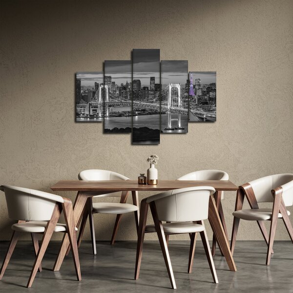 Slika - Veliki grad s ljubičastim tornjem (150x105 cm)