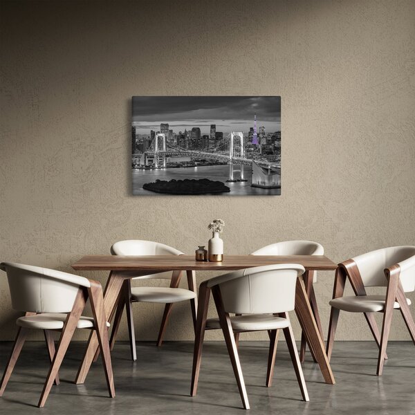 Slika - Veliki grad s ljubičastim tornjem (90x60 cm)