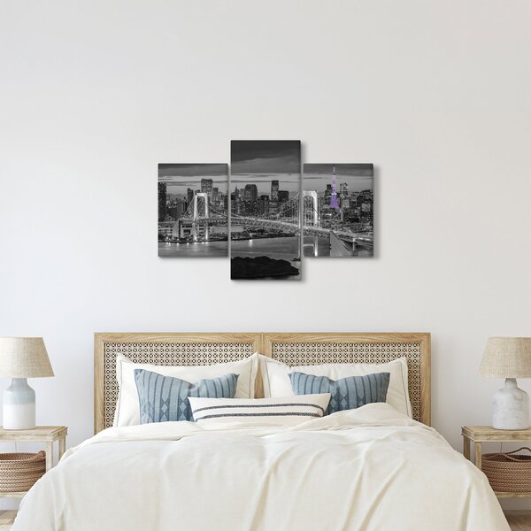 Slika - Veliki grad s ljubičastim tornjem (90x60 cm)