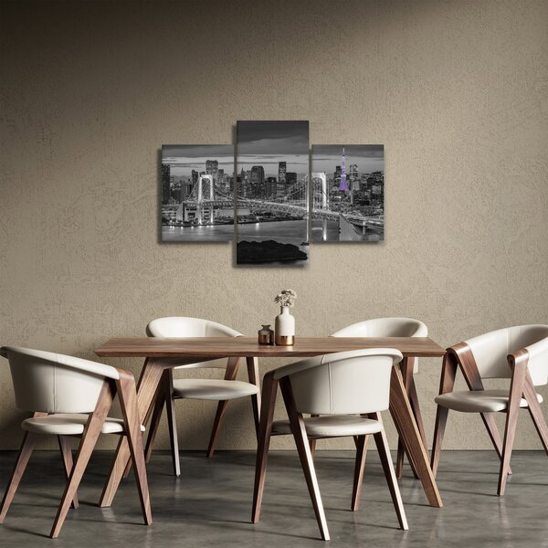 Slika - Veliki grad s ljubičastim tornjem (90x60 cm)