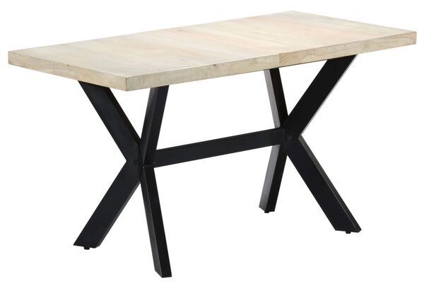 VidaXL Blagovaonski stol od izbijeljenog drva manga 140 x 70 x 75 cm