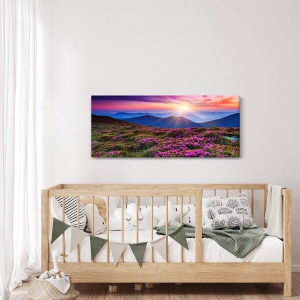 Slika - Planinski cvjetni krajolik (120x50 cm)