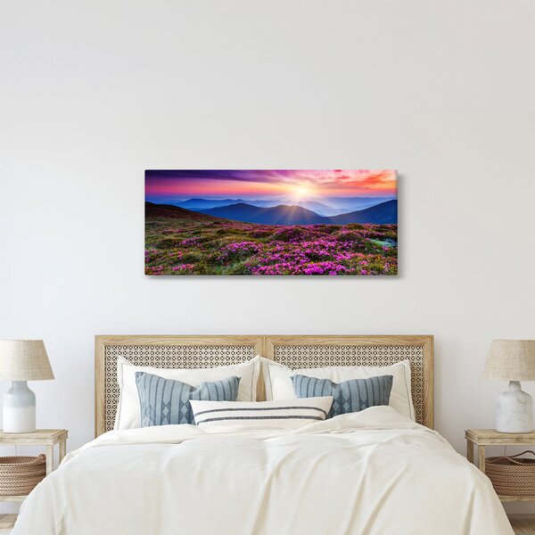 Slika - Planinski cvjetni krajolik (120x50 cm)