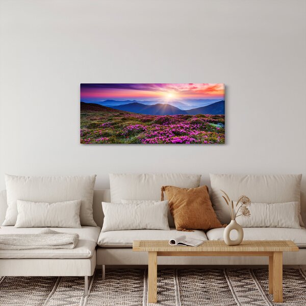Slika - Planinski cvjetni krajolik (120x50 cm)