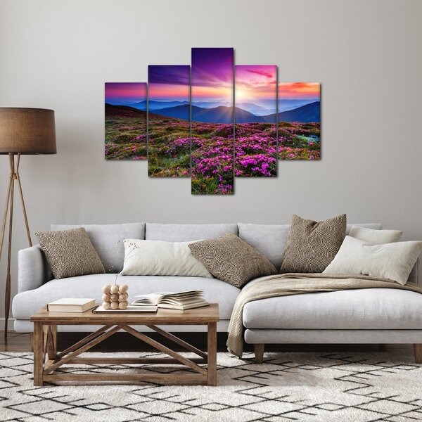 Slika - Planinski cvjetni krajolik (150x105 cm)