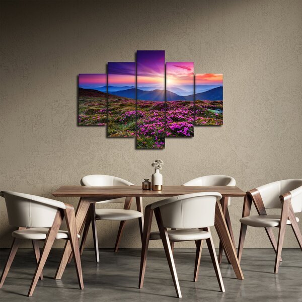 Slika - Planinski cvjetni krajolik (150x105 cm)
