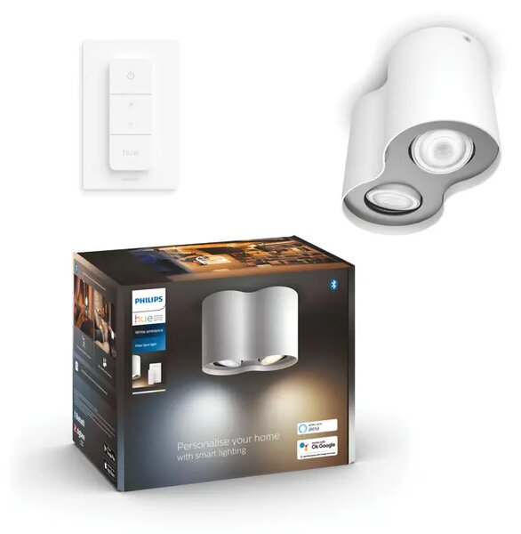 PHILIPS HUE pametni LED reflektor PILLAR PLATE/SPIRAL WHITE 2X4.2W? 8720169320178