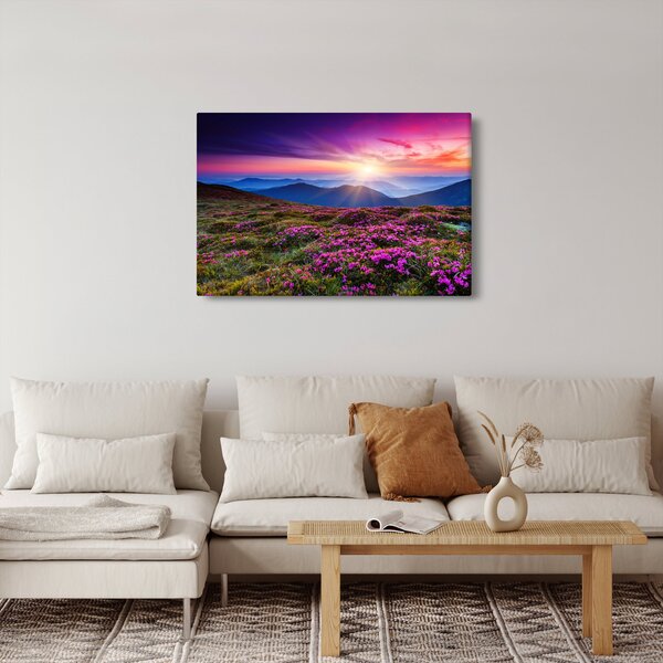 Slika - Planinski cvjetni krajolik (90x60 cm)