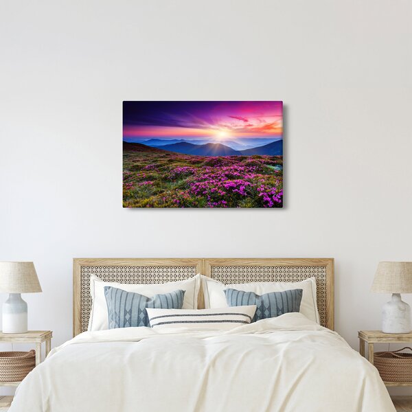 Slika - Planinski cvjetni krajolik (90x60 cm)