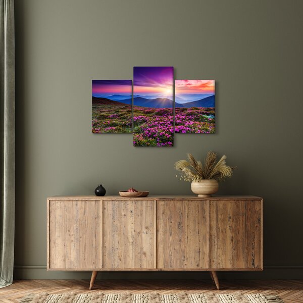Slika - Planinski cvjetni krajolik (90x60 cm)