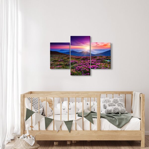Slika - Planinski cvjetni krajolik (90x60 cm)